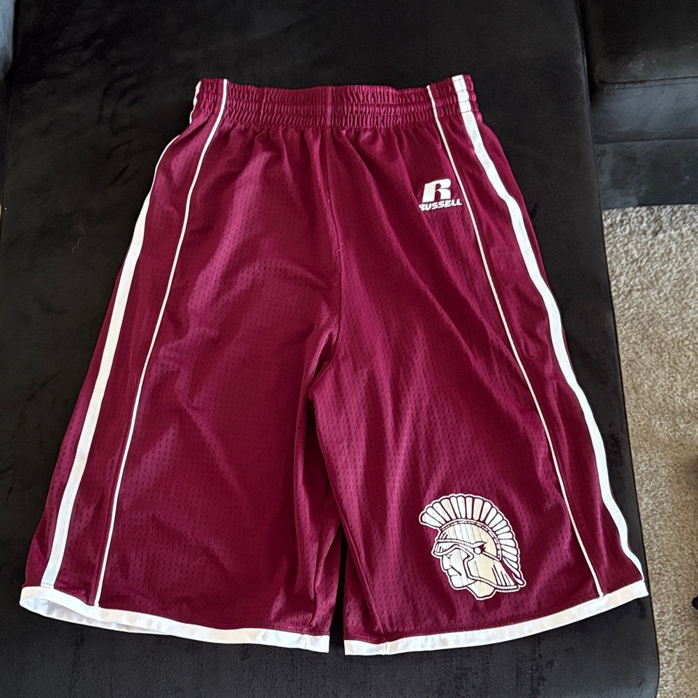 Russell Athletic Men's Burgundy Mesh Shorts Size Small